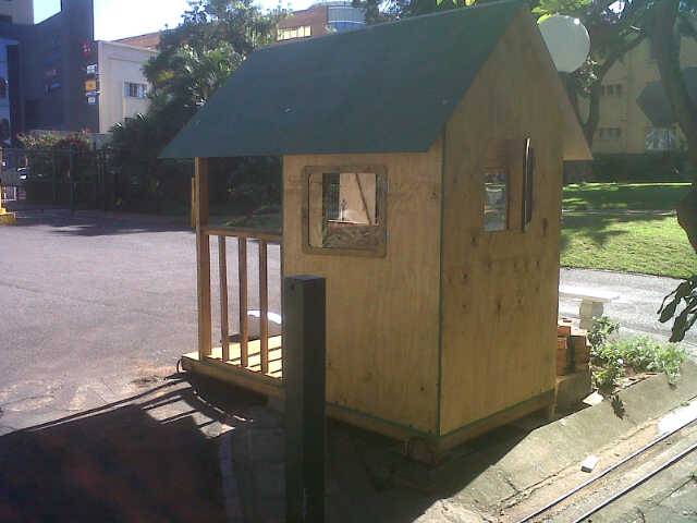 Extra window at back of guard hut